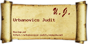 Urbanovics Judit névjegykártya