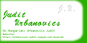 judit urbanovics business card